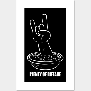 Plenty of riffage (white design) Posters and Art